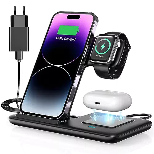 3 In 1 Wireless Charger, Faltbarer Induktive Ladestation