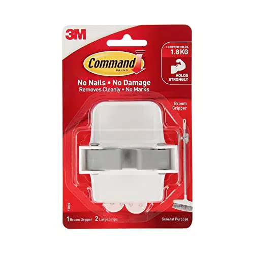 3M Command Adhesive Broom Gripper White 17007-ES