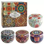 4 Stück Duftkerzen Geschenke für Frauen, Aromatherapie Kerzen Set