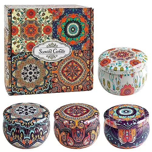 4 Stück Duftkerzen Geschenke für Frauen, Aromatherapie Kerzen Set