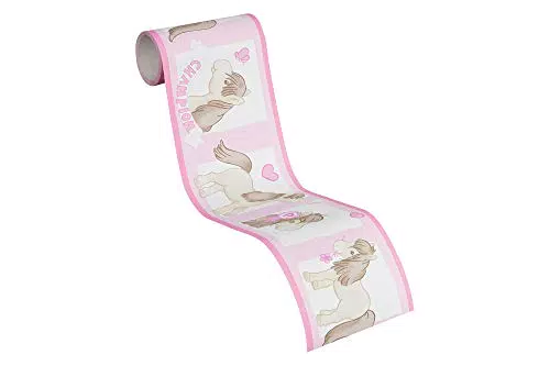 A.S. Creation 892720 Boys und Girls 4 Bordüre mit Pferden