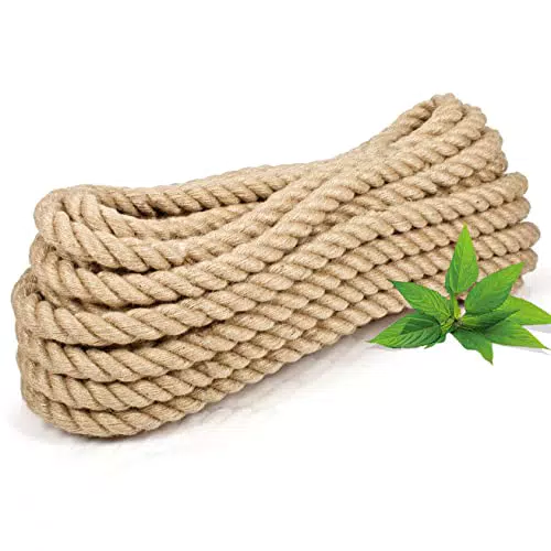 ABIO Juteseil 8mm 10m Tau Seil 100% Natur Hanfseil Kordel Jutekordel Deko Dekoration Makramee Garn für Garten Jute Tauwerk Handlaufseil Schiffstau Schnur Paketschnur 8mm 10M