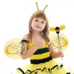 ABOOFAN 3Pcs Halloween Bienenkostüm für Kinder Bienenflügel Bienenstab Antenne Stirnband Performance Kostüme Accessoire Halloween Bee Theme Party Gefälligkeiten