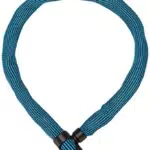 ABUS Kettenschloss IVERA Chain 7210 Fahrradschloss mit hochflexibler IvyTex-Kunstfaserummantelung ABUS-Sicherheitslevel 8 85 cm Blau