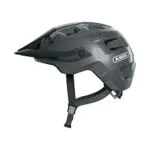 ABUS MTB-Helm MoTrip - robuster Fahrradhelm mit höhenverstellbarem Schirm für Mountainbiker - individuelle Passform - Unisex - Grau Glänzend M