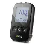 adia Blutzuckermessgerät inkl. 10 Teststreifen für Diabetiker zur Selbstkontrolle des Blutzuckers bei Diabetes