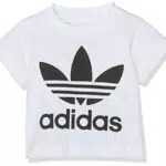 adidas Baby Trefoil T-Shirt, White/Black, 104