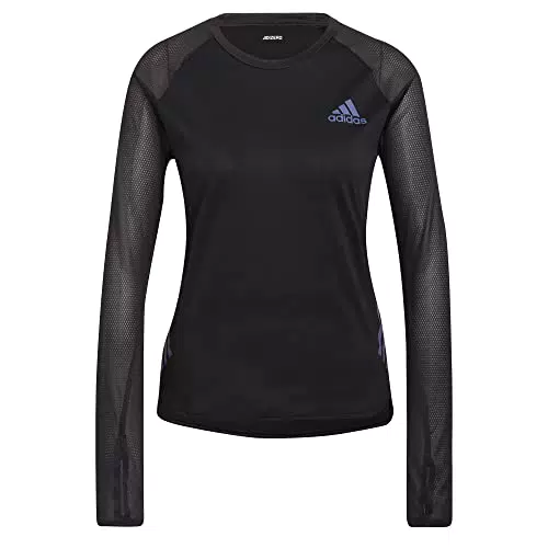 adidas Damen Adizero Ls Sweatshirt, Schwarz, XL EU