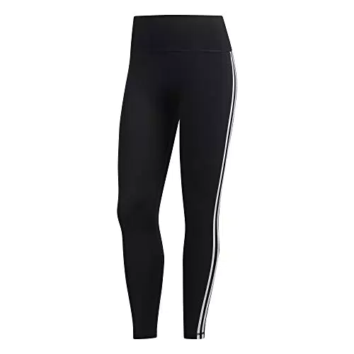 adidas Damen Believe This 3-Streifen 7/8 Tights, Black/White