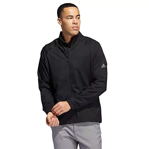 Adidas Golf Herren Core PrimeGREEN Raglan Full Zip Jacke - Schwarz - L