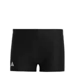 adidas Herren 3 Stripes Boxer-Badehosen, Black/White