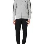 adidas Herren Sportsdragt - Gk9975 Sportanzug, Top:Medium Grey Heather/Black Bottom:Black/White