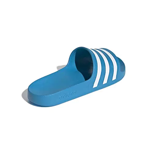 adidas Unisex Adilette Aqua Slipper, Solar Blue Ftwr White Solar Blue