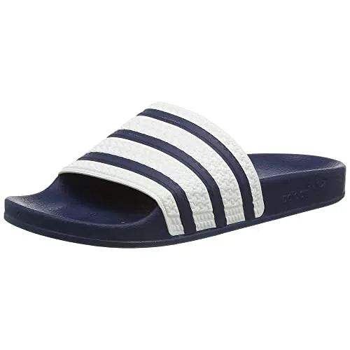 adidas Unisex Adilette Slipper, Blau Adiblue White Adiblue