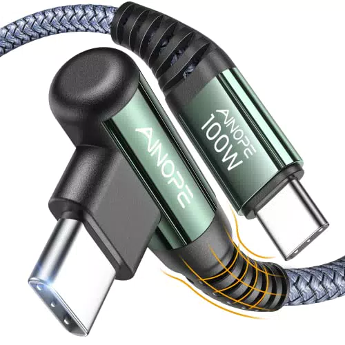 AINOPE USB C auf USB C Kabel 100W/5A PD3.0 QC4.0 Super Schnellladekabel USB C Blitzschnelles Aufladen Nylon USB C Kabel auf USB C für MacBook