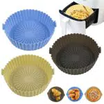 Air Fryer Korb Silikon Heißluftfritteuse Zubehör Ersatz für Backpapier Wiederverwendbar 3 Psc