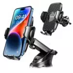ALENORA 2023 Upgrade Handyhalterung Auto 3 in 1 für Kfz Lüftung & Saugnapf Smartphone Halterung Auto 100% Kratzschutz Handyhalter Auto - Universal für iPhone Samsung Huawei - Phone Holder Car
