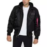 Alpha Industries Herren MA-1 D-Tec Bomberjacke, Schwarz