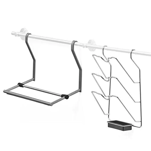 AMARE Küchenrollenhalter + Topfdeckelhalter aus Edelstahl
