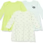 Amazon Essentials Baby Mädchen Langarm-Kleid, 3er-Pack