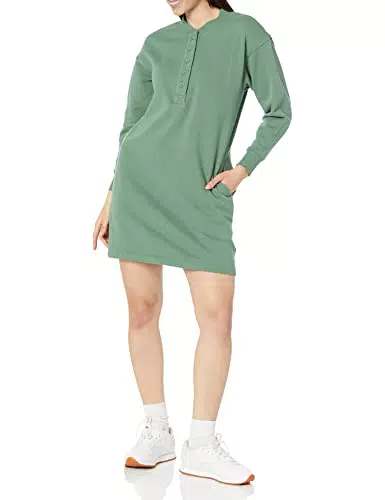 Amazon Essentials Damen Henley-Sweatshirtkleid aus Strick