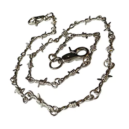 Amosfun Hosenkette Punk Jeanskette Geldbörsenkette Loop Taschenkette Hip Hop Hosenkette Gothic Kette für Herren Damen 79cm