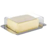 APS 63 Kühlschrank-Butterdose hochwertiger Edelstahl Butter Behälter Made in Germany langlebig und nicht rostend 16 x 9