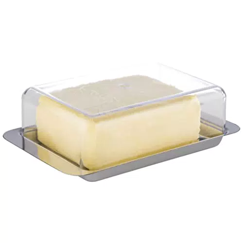 APS 63 Kühlschrank-Butterdose hochwertiger Edelstahl Butter Behälter Made in Germany langlebig und nicht rostend 16 x 9
