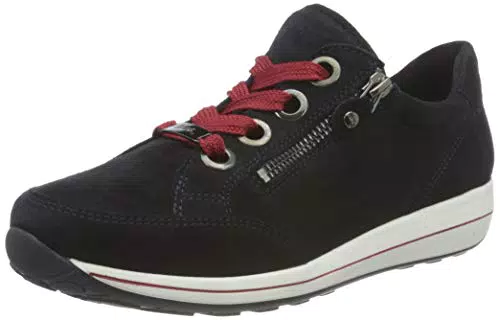 ARA Mädchen Osaka Schnürschuh Lowcut, BLAU, Weit