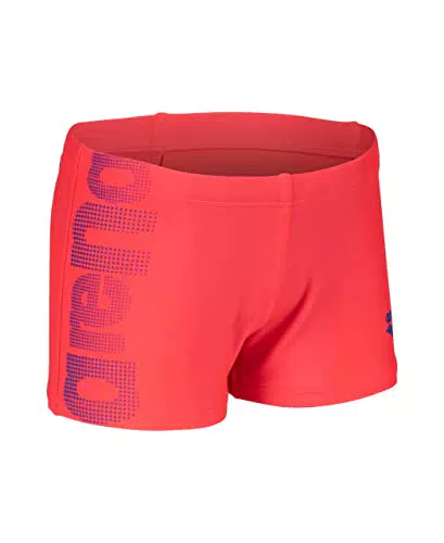 ARENA Jungen Arena Logo Kids Boy Short Swim Trunks, Fluo Red