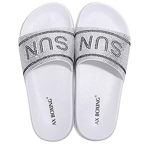 AX BOXING Badelatschen Damen Badeschuhe Schlappaen Sandalen Sommerschuhe Bunt Strand