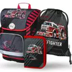 Baagl Schulranzen Jungen Set 3 Teilig, Ergo Schultasche ab 1. Klasse