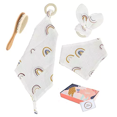 Baby Geschenkset 5 Stück, geschenke zur geburt, Schmusetuch