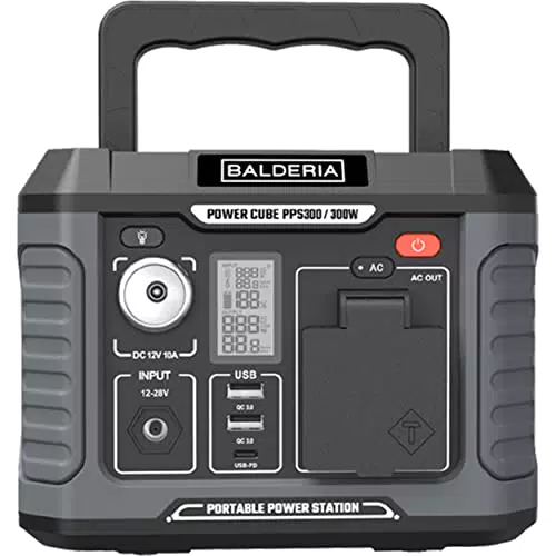 BALDERIA Power Cube 300W, Tragbare Powerstation 231Wh