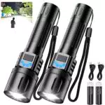 Banral Taschenlampe LED USB Aufladbar, Extrem Hell Hohes Lumen IPX5 Wasserdicht Taschenlampen