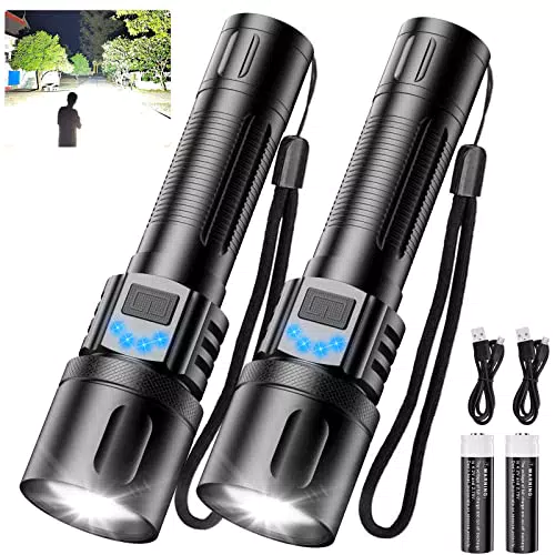 Banral Taschenlampe LED USB Aufladbar, Extrem Hell Hohes Lumen IPX5 Wasserdicht Taschenlampen
