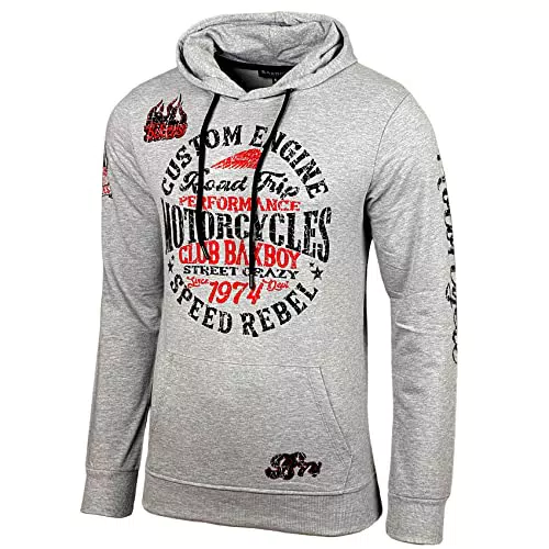 Baxboy Herren Pullover Hoodie Sweatjacke Longsleeve Sweatshirt Jacke Langarm Kapuzenpullover Hoody Sweater 2628