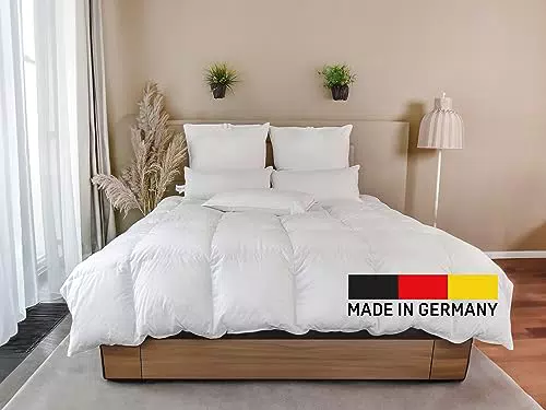 BEFA NATUR Made in Germany Daunenbettdecke 135x200 cm aus 90% Daunen und 10% Federn