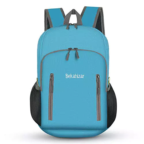 Bekahizar 20L Faltbarer Rucksack Ultra Leichter Wandern Daypack Kleiner Reiserucksack Tagesrucksack Tasche für Männer Frauen Kinder Outdoor Sports Camping Reisen Jogge Radfahren Klettern