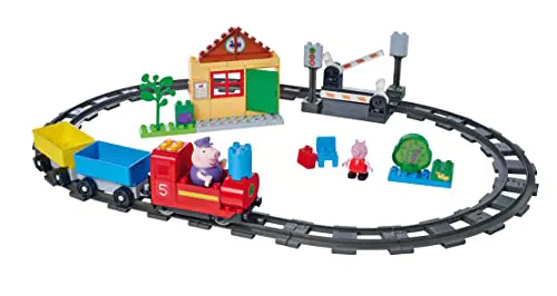 BIG-Bloxx Peppa Pig - Train Fun - Construction Set, BIG-Bloxx Set inklusive Peppa und Opa Wutz
