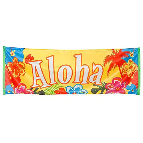 Boland 52505 - Banner Hawaii Hibiscus Aloha, 74 x 220 cm