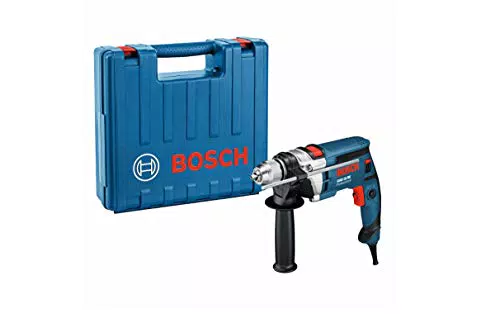 Bosch Professional GSB 16 RE Schlagbohrmaschine + Schnellspannbohrfutter 13 mm + Tiefenanschlag 210 mm + Zusatzhandgriff + Koffer