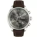 BOSS Chronograph Quarz Uhr für Herren mit Braunes Lederarmband - 1513476