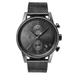BOSS Chronograph Quarz Uhr für Herren mit Graues Edelstahl-Mesh-Gliederarmband - 1513674