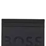 BOSS Herren Big BB S Card Kartenetui aus genarbtem Leder mit Logo-Prägung Schwarz Stck