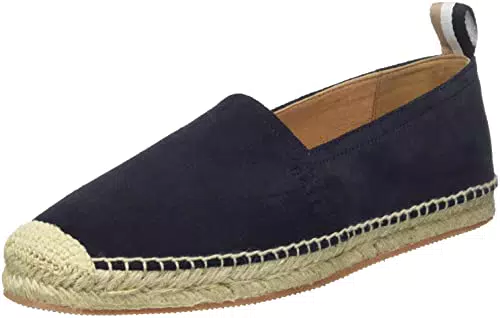 BOSS Herren Madeira Slon Espadrilles aus Veloursleder mit Logo-Prägung Dunkelblau 39 Größe 39