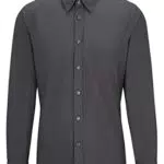 BOSS Herren Relegant 6 Regular-Fit Hemd aus Bio-Baumwoll-Popeline Dunkelgrau XL