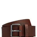 BOSS Herren Serge-GS Sz40 Gürtel aus italienischem Leder mit Metalldetail Dunkelbraun 105