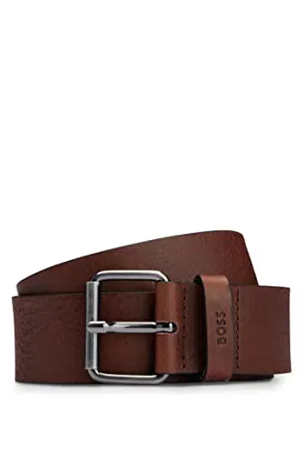 BOSS Herren Serge-GS Sz40 Gürtel aus italienischem Leder mit Metalldetail Dunkelbraun 105