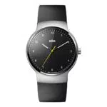 Braun Unisex-Armbanduhr BRAUN CLASSIC PRESTRIGE SLIM WATCH Analog Quarz Kautschuk BN0221BKSLBKG